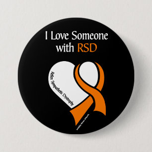 I Love Someone...Heart/Ribbon...RSD 7.5 Cm Round Badge