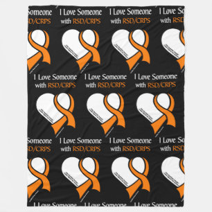 I Love Someone...Heart/Ribbon...RSD/CRPS Fleece Blanket