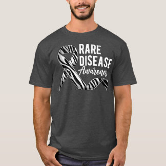I Love Someone Rare Zebra Ribbon  Rare Disease Awa T-Shirt