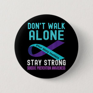 I Love Someone Teal-purple Suicide Prevention Awar 6 Cm Round Badge