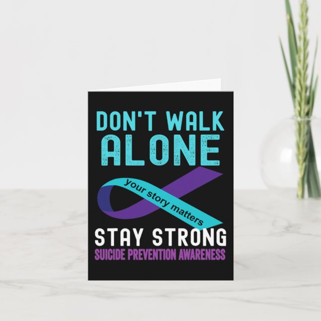 I Love Someone Teal-Purple Suicide Prevention Awar Card (Front)