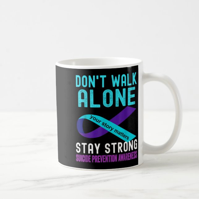 I Love Someone Teal-purple Suicide Prevention Awar Coffee Mug (Right)