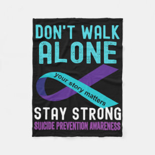 I Love Someone Teal-purple Suicide Prevention Awar Fleece Blanket