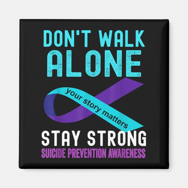 I Love Someone Teal-purple Suicide Prevention Awar Magnet (Front)