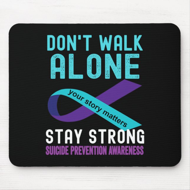 I Love Someone Teal-Purple Suicide Prevention Awar Mouse Mat (Front)