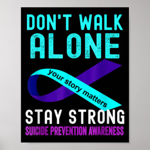 I Love Someone Teal-purple Suicide Prevention Awar Poster