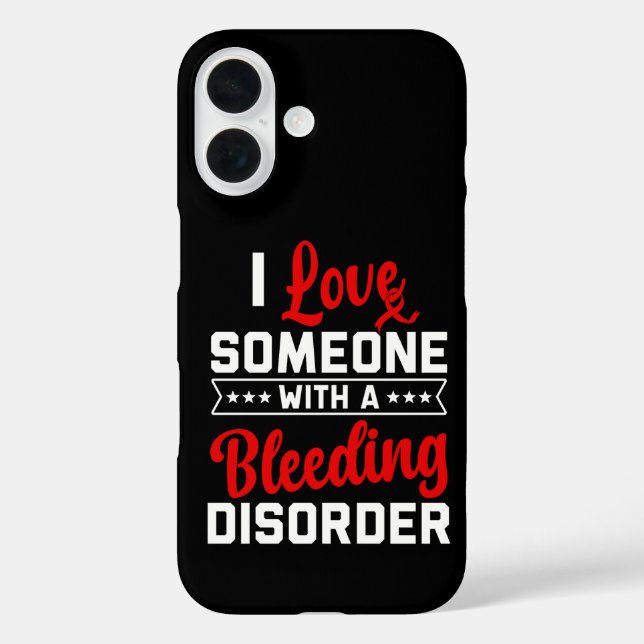 I Love Someone With A Bleeding Disorder Red Ribbon Case-Mate iPhone Case (Back)