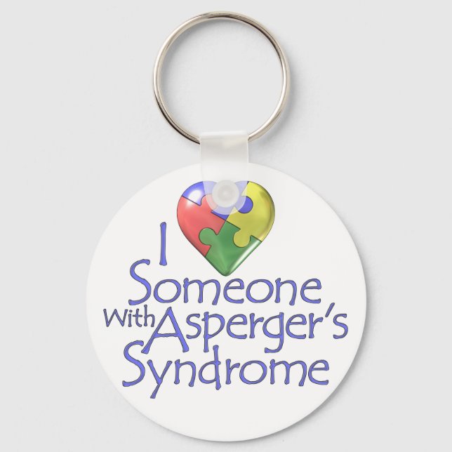 I Love Someone With Asperger's Key Ring (Front)