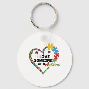 I Love Someone With Autism 3 Key Ring