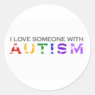 I Love Someone With Autism Classic Round Sticker