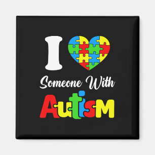 I Love Someone With Autism I Heart Autistic April Magnet
