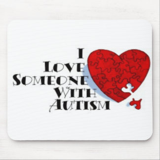 I Love Someone with Autism Mouse Mat
