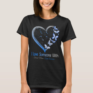 I Love Someone With CMT Awareness Grey & Blue Ribb T-Shirt