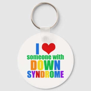 I Love Someone With Down Syndrome Key Ring