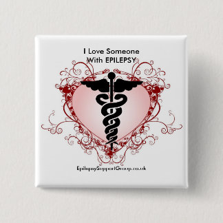 I Love Someone With EPILEPSY 15 Cm Square Badge