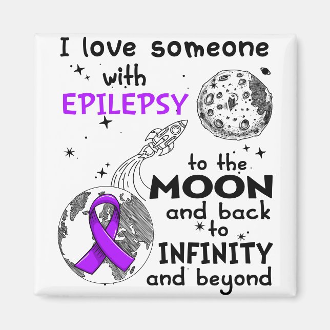 I love Someone with Epilepsy Awareness Magnet (Front)