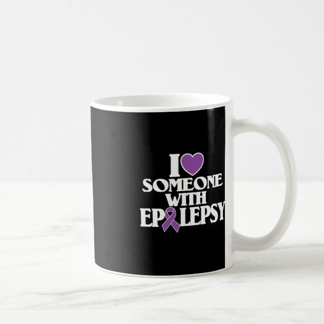 I Love Someone With Epilepsy Awareness Support  Coffee Mug (Right)