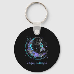 I Love Someone With Epilepsy To The Moon And Back Key Ring