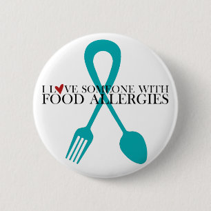 I Love Someone With Food Allergies Round Button