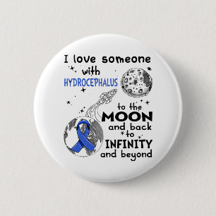I love Someone with Hydrocephalus Awareness 6 Cm Round Badge