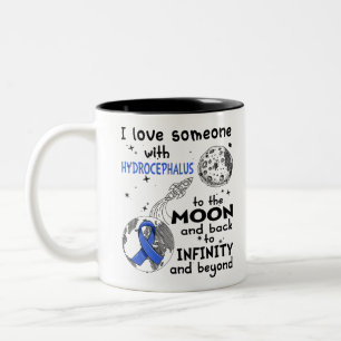 I love Someone with Hydrocephalus Awareness Two-Tone Coffee Mug