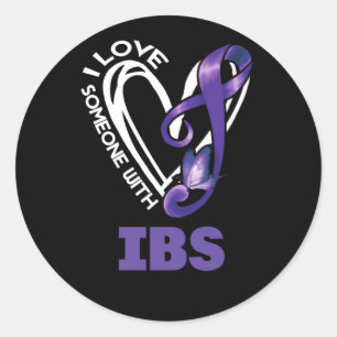 I Love Someone With IBS Irritable Bowel Syndrome Classic Round Sticker