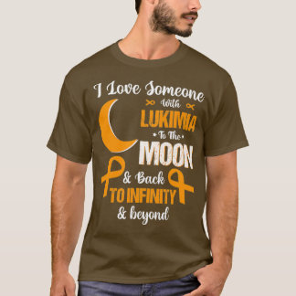 I love someone with Leukaemia Awareness orange Rib T-Shirt