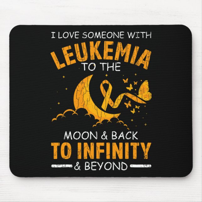 I Love Someone With Leukaemia Happy Awareness Ribb Mouse Mat (Front)