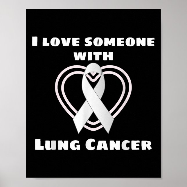 I Love Someone With Lung Cancer Support Awareness  Poster (Front)