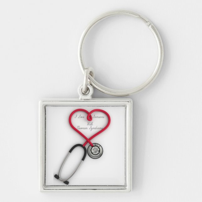 I Love Someone with Noonan Syndrome keychain (Front)