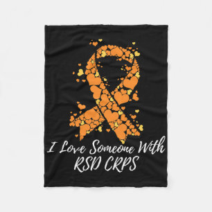 I Love Someone With Rsd Crps Awareness Fleece Blanket