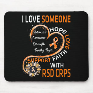 I Love Someone With Rsd Crps Awareness Sunflower Mouse Mat