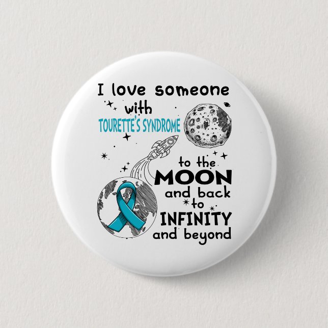 I love Someone with Tourette's Syndrome Awareness 6 Cm Round Badge (Front)