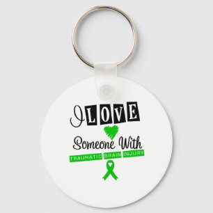 I Love Someone With Traumatic Brain Injury Key Ring