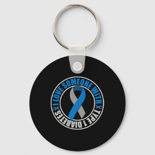 I Love Someone with Type 1 Diabetes Key Ring