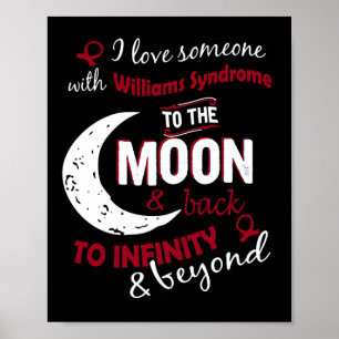 I Love Someone With Williams Syndrome Ribbon Aware Poster