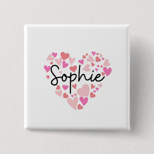 I love Sophie 15 Cm Square Badge