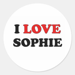 I Love Sophie Classic Round Sticker