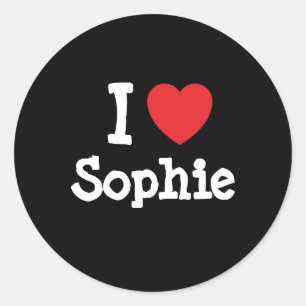 I love Sophie heart T-Shirt Classic Round Sticker
