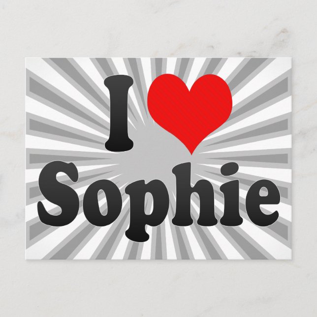 I love Sophie Postcard (Front)