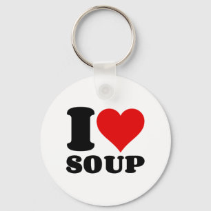I LOVE SOUP KEY RING