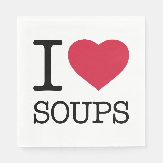 I LOVE SOUPS NAPKIN (Front)