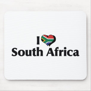 I Love South Africa Flag Mouse Mat