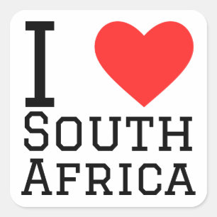 I love South Africa  Square Sticker