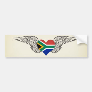 I Love South Africa -wings Bumper Sticker