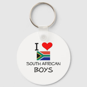 I Love South African Boys Key Ring