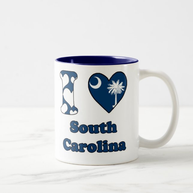 I love South Carolina Two-Tone Coffee Mug (Right)