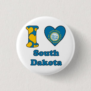 I love South Dakota 3 Cm Round Badge