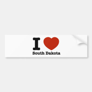 I Love South dakota Bumper Sticker