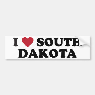 I Love South Dakota Bumper Sticker